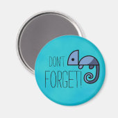 青いカメレ忘れオンリマインダーマグネットしない マグネット (正面/裏面)