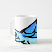 青いカメ コーヒーマグカップ (正面左)