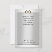 青いカラのユリのサンキューカードと写真 サンキューカード (裏面)