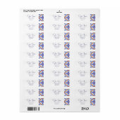 青いカラフルのメスペインのキシカンタラベラのタイル ラベル (フルシート)