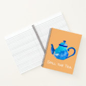 青いカラフルティーポットの水色 ノートブック (内部)