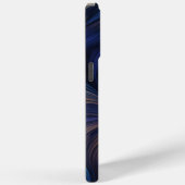 青いカラフル旋回パターン Case-Mate iPhoneケース (裏面 / 右)