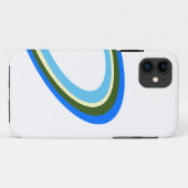 青いカラフル緑のリングや輪を鮮明な白に Case-Mate iPhoneケース (裏面(横))