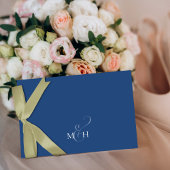 青いカリグラフィーのアンパサンド ウェディング RSVP カード