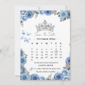 青いカレン地中海のダーの写真なし日付の保存 招待状 (正面)