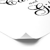 青いカードと結婚ギフトのサイン。植物海軍 フォトプリント            (角)