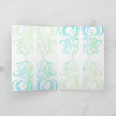 青いカードの小さな犬 カード (内部)