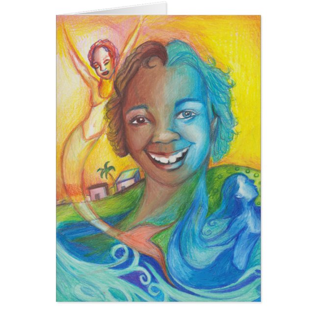 青いカード (正面)