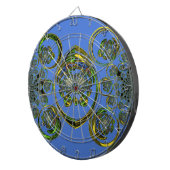 青いカーブをチェック ダーツボード (正面右)