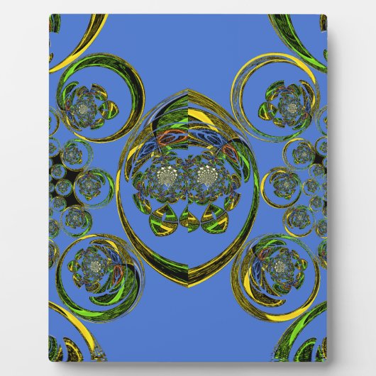 青いカーブをチェック フォトプラーク (正面)