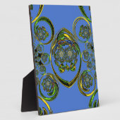 青いカーブをチェック フォトプラーク (側面)