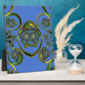 青いカーブをチェック フォトプラーク (側面)