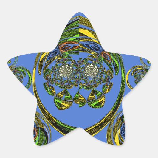 青いカーブをチェック 星シール (正面)