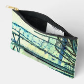 青いカーブ アクセサリーポーチ (見開き)