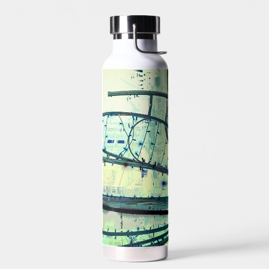 青いカーブ ウォーターボトル (左面)