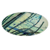 青いカーブ カッティングボード (角)