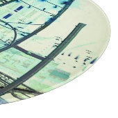 青いカーブ カッティングボード (角)