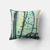 青いカーブ クッション (裏面)