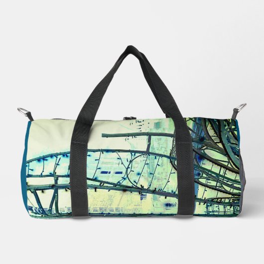 青いカーブ ダッフルバッグ (正面)