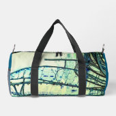 青いカーブ ダッフルバッグ (裏面)