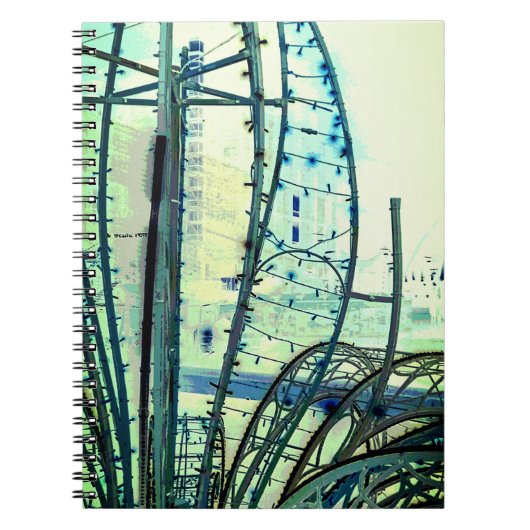 青いカーブ ノートブック (正面)