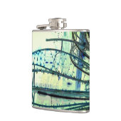 青いカーブ フラスク (左)