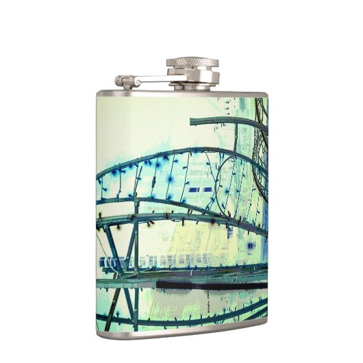 青いカーブ フラスク (右)