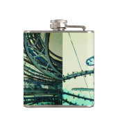 青いカーブ フラスク (裏面)