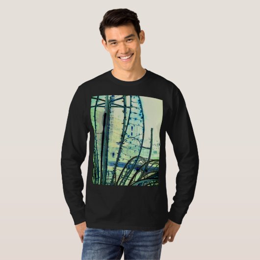 青いカーブ Tシャツ (正面フル)