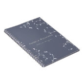 青いカールした葉の枝 ノートブック (右側)