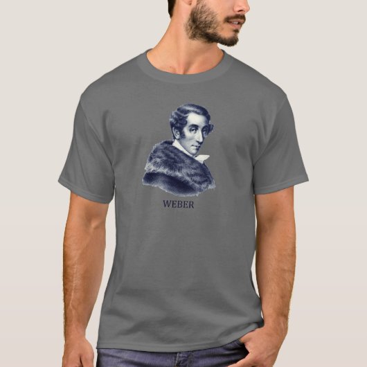 青いカール・マリア・フォン・ウェーバー Tシャツ (正面)