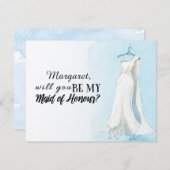 青いガウン"です名誉のある私の女中" 招待状 (正面/裏面)