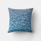 青いガラスに穏やかな雨滴 クッション (裏面)