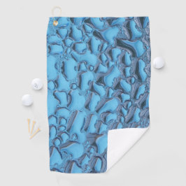 青いガラスに穏やかな雨滴 ゴルフタオル