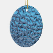 青いガラスに穏やかな雨滴 セラミックオーナメント (右)