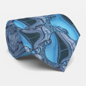 青いガラスに穏やかな雨滴 ネクタイ (ロール)