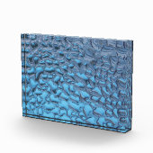 青いガラスに穏やかな雨滴 フォトブロック (右)