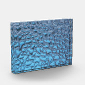 青いガラスに穏やかな雨滴 フォトブロック (左)