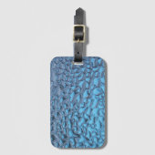 青いガラスに穏やかな雨滴 ラゲッジタグ (正面縦)