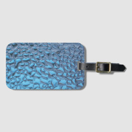 青いガラスに穏やかな雨滴 ラゲッジタグ