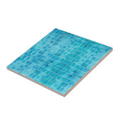 青いガラスのタイルはモザイクガラスをブロック タイル (側面)