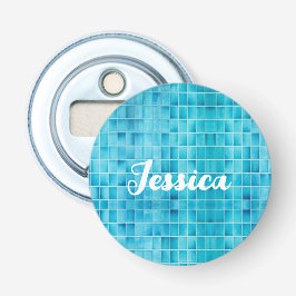 青いガラスのタイルはモザイクガラスをブロック 栓抜き