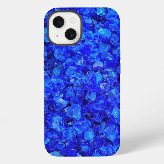 青いガラスの岩 iPhoneケース (裏面)
