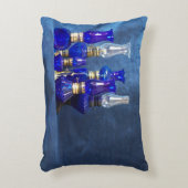 青いガラスランプのアクセント枕 アクセントクッション (正面(垂直))