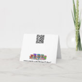 青いガラス宝石、メッセージカード カード (裏面)