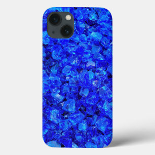 青いガラス岩 iPhone 13ケース