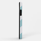 青いガーリーいかりのストライプ青い名前 Case-Mate iPhoneケース (裏面/右)