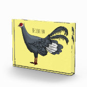 青いキジの鳥の漫画イラストレーション フォトブロック (右)