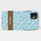 青いキスタイリッシュリン模様 Case-Mate iPhoneケース (裏面(横))