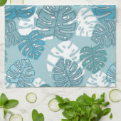 青いキッ葉チンタオル キッチンタオル (折り畳み)